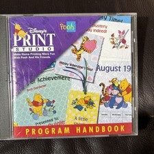 Disney  s Winnie The Pooh Print Studio PC CD Windows with Program Handbook