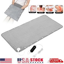 Electric Heating Pad For Back Pain Cramps Relief 39"x20"9 Levels Auto Shut Off