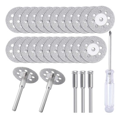 ALLmuis c i y 545 Diamond Cutting Wheel 22mm 25pcs with 402 Mandrel 3mm 5pcs ...