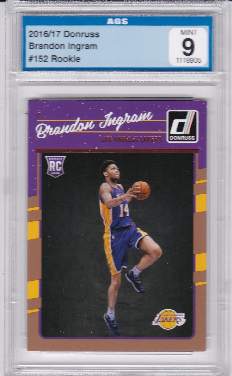BRANDON INGRAM ROOKIE CARD 2016 Donruss Basketball RC Los Angeles Lakers 9 MINT