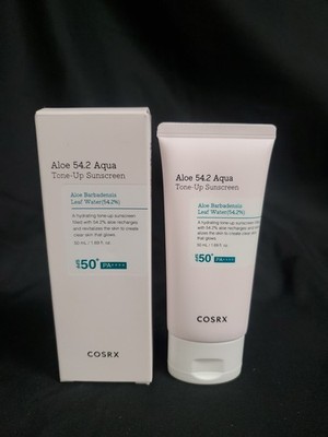 COSRX Aloe 54.2 Aqua Tone-Up Sunscreen SPF50+ 1.69oz NEW