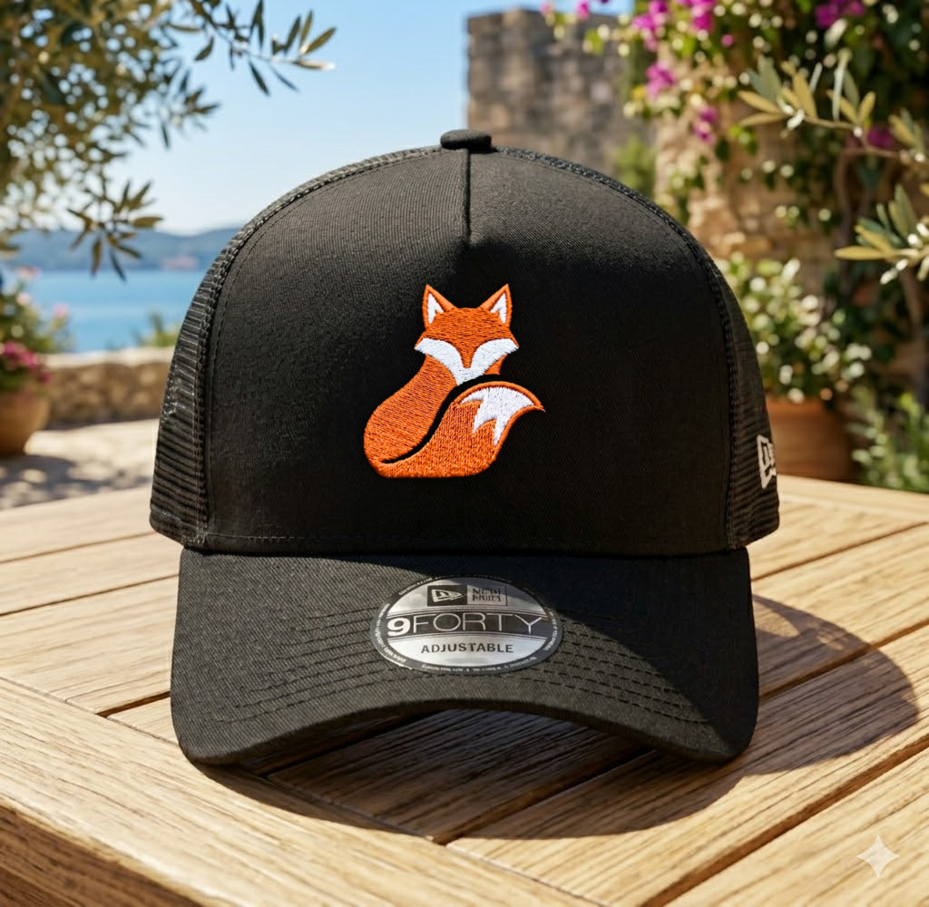 Snapback Mesh Cap Adjustable Black