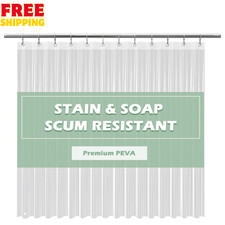 Long Shower Curtain Liner 72 X 72 Clear Plastic Shower Liner PEVA Waterproof