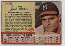 1962 Post Joe Torre #152 HOF 0q3