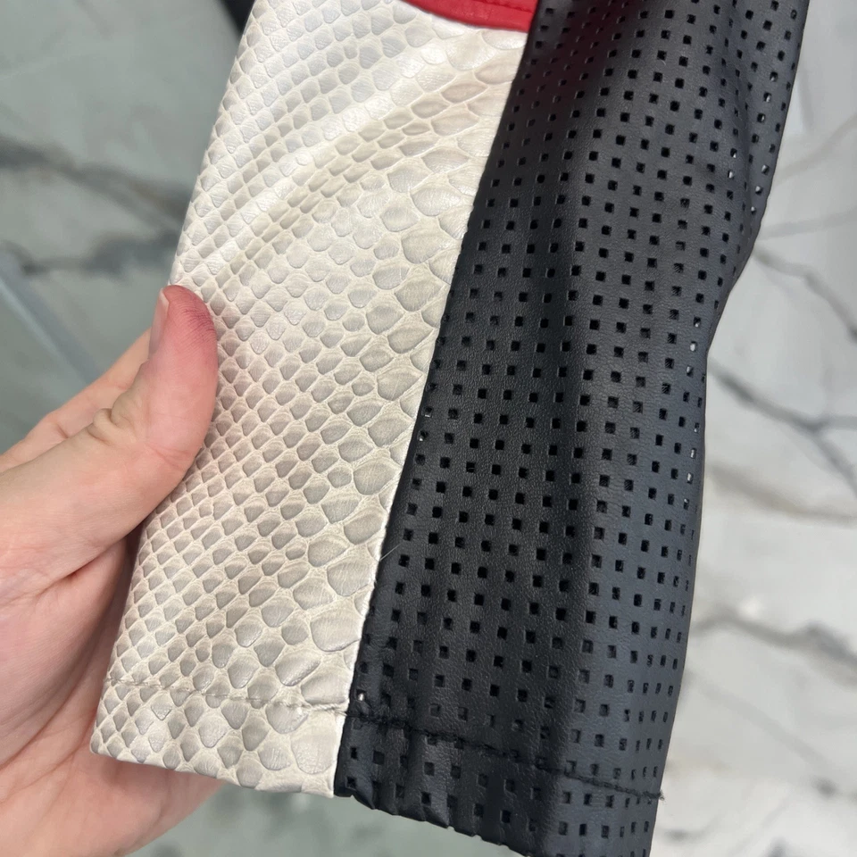 NEW Multiples Silver/Red/Black Faux Leather Women's M Full Zip-Up Jacket - Image 2 of 4