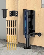 Heavy Duty Slide Bolt Gate Latch Hardware, 6.3 Inch, Black Black - 1 Pack