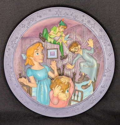 Limited Disney Peter Pan Collector Plate Pixie Dust Scene 4458/7500 8.5''