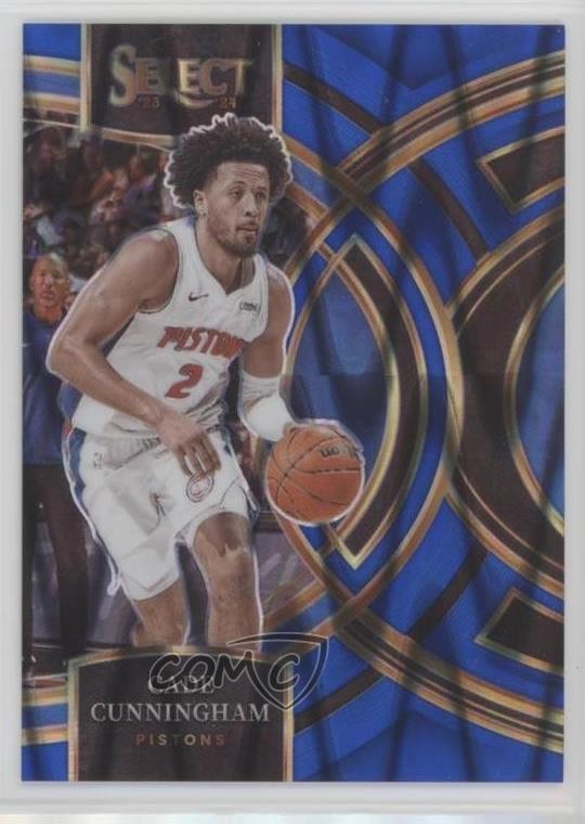 2023 Panini Select Premier Level Blue Tectonic Prizm 17/99 Cade Cunningham 16wc