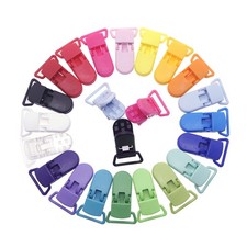 25 Pcs Pacifier Clips Holder Plastic Binky Mitten Clips BPA Free Mix Color