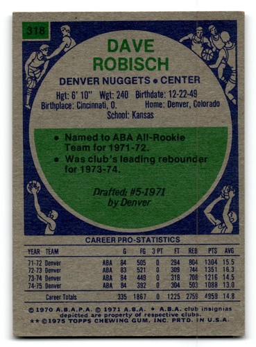 1975-76 Topps Basketball Poor to Good You Choose, Complete Your Set #1-330 - Bild 439 von 459