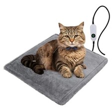 Cat Heating Pad with Timer, 9 Temperature Adjustable,Waterproof Electric Pet
