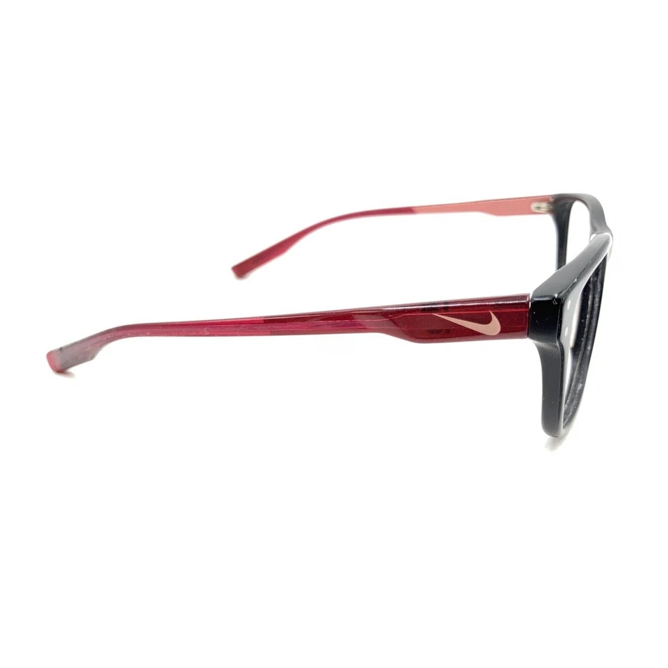 Monturas de gafas Nike 7230RD negro satinado rojo 52-16 140 diseñador hombres mujeres Foto 4 de 4