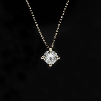 Halskette mit Anhänger 1,01 ct. Diamant 585 Gold Wert: 7.200 EUR Neu IGI Deta