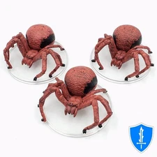 Giant Spider (red) x3 - Monster Manual Collection 1 #23B D&D Icons of the Realms