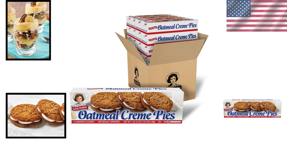 Pasteles de crema de avena: 192 galletas envueltas individualmente - perfectas con leche y más Foto 2 de 4
