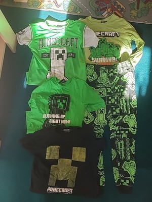 Minecraft Kleidungspaket Gr.158/164 in Grün/Kaum Getragen/wie Neu 5 Kleidungsstü