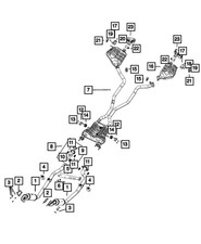 Genuine Mopar Exhaust Pipe And Converter Right 68410802AB