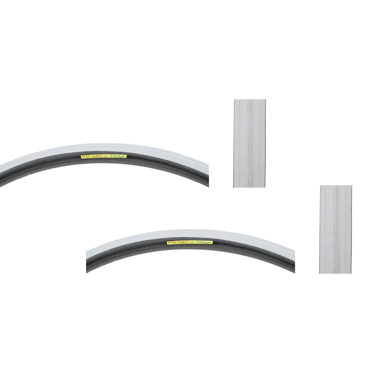Упаковка из 2 шин Primo для инвалидных колясок 24 x 1 с решающим тросом серого цвета с гладким протектором 15290₽
