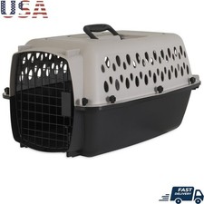 Durable Portable Dog Crate Travel Kennel Plastic Carrier Pets Up To 15lbs Indoor