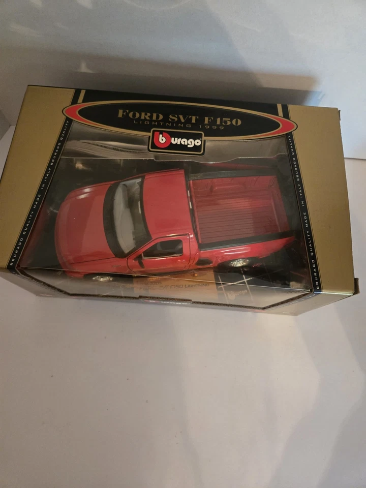 Ford SVT F150 1999 camioneta Bburago Gold Collection rojo relámpago 1:21 Foto 2 de 4