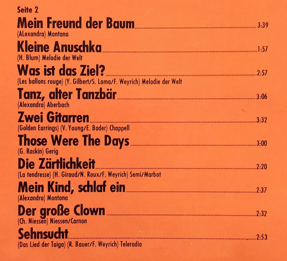 ALEXANDRA ~ DIE STIMME DER SEHNSUCHT 1978 PHILIPS 34 325 1 VINYL LP SCHALLPLATTE - Bild 4 von 4