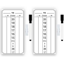 DIMBOI 2 Pcs Dry Erase Darts Scoreboard, Dart Scoreboard PET Stickers WHITE