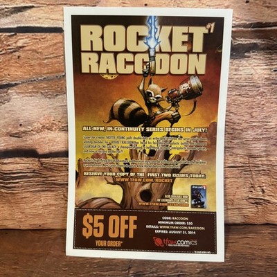Rocket Raccoon #1 Marvel & DC Comics New 52 Futures End TFAW Promo Ad 2014