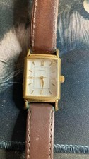 Fossil F2 PC-9703 Gold-Tone Watch Damen mit Lederarmband