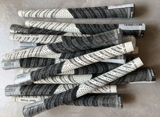 8Pcs White Grey Golf Grip Multi compound Rubber/Cord Golf Club Grips Midsize