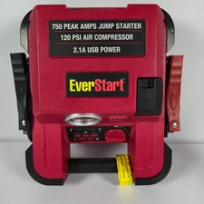 EverStart JUS750CE 750 Peak Amp 120PSI 2.1A USB Power Jump Starter/Compressor