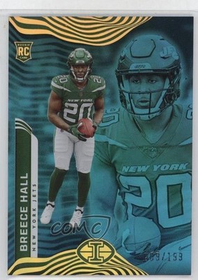 2022 Illusions Trophy Collection Light Blue 9/199 Breece Hall #75 Rookie RC 1l5j