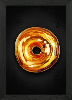 GOLD SCHLICHT Gerahmtes Wandbild Poster Leinwanddruck Bild