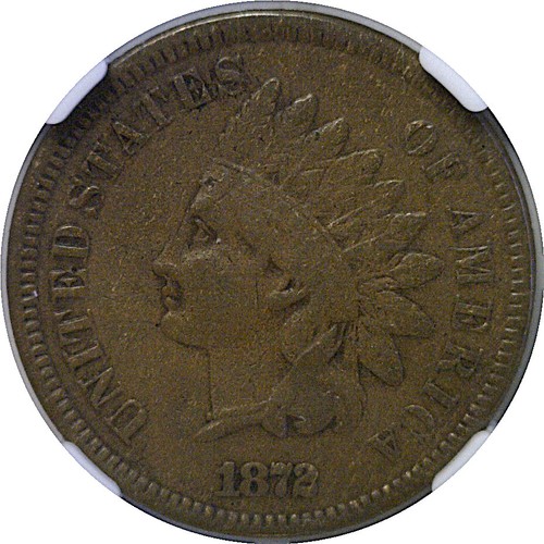 1872 Indian Head Cent NGC VF-35 - Picture 2 of 3