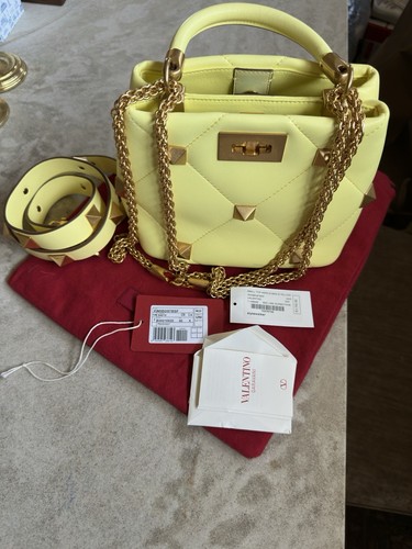 Valentino Garavani Yellow Small Roman Stud 