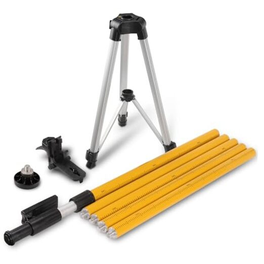 Adjustable Laser Level Pole with Support Tripod,12 Ft/3.7 M Professional