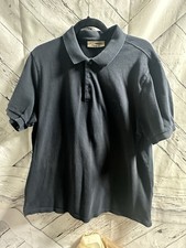 Burberry Men's Black Polo Shirt TB Monogram Nova Check Placket Pique Sz XXL