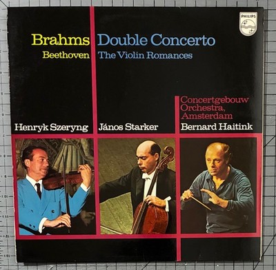 Brahms Double Concerto Beethoven Violin Romances Janos Starker Vinyl LP NM/EX