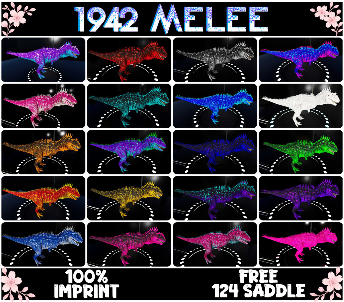 1942 MAX MELEE Carch [100%IMP] ARK🌸 Survival Ascended ASA PVE (Carchar/Carcha)