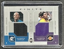 MICHAEL JORDAN KOBE BRYANT 2002 UD FINITE ELEMENTS DUAL GAME USED JERSEY SHORTS