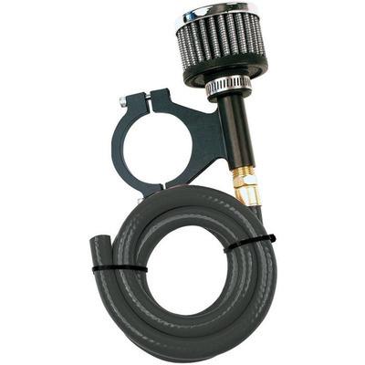 Longacre 52-22568, Kit Black Aluminum Rear End Breather Kit 1.75In. Bar Performa