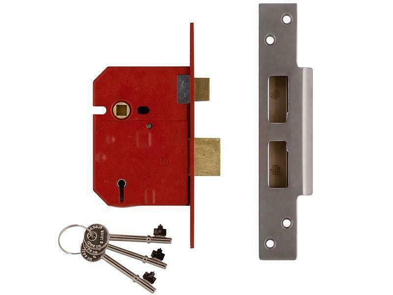 Union 2234E 5 Lever Bs Mortice Sashlock Plated Brass Finish 67Mm 2.5 In Visi UNN