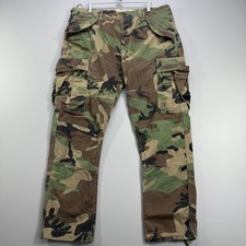 Polo Ralph Lauren Cargo Pants Mens 34x30 Woodland Camo Army Adjustable Waist