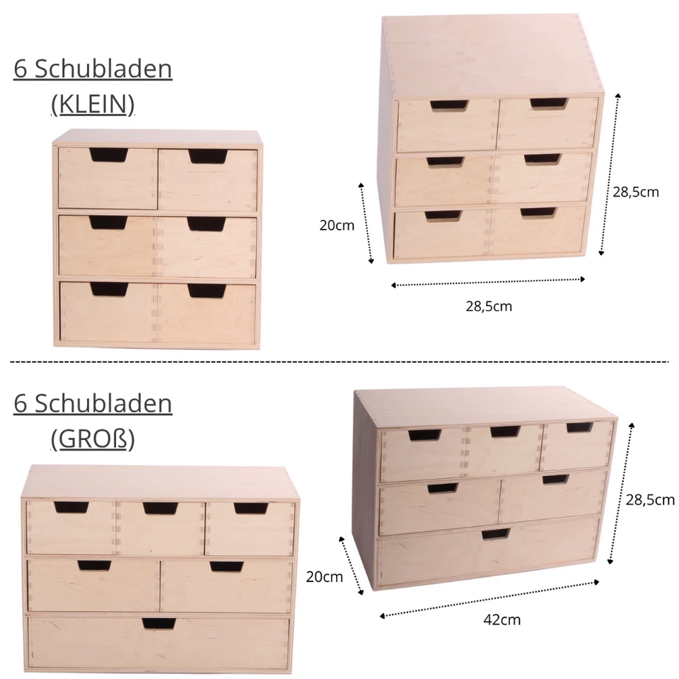 Schubladenbox aus Holz Organizer Minikommode für Kleinigkeiten Creative Deco - Bild 4 von 4