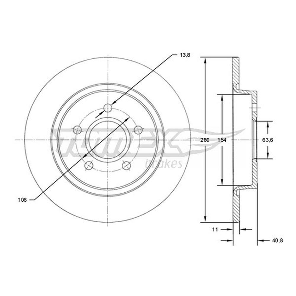 Pastiglie+dischi Freno (asse Posteriore) per Ford Focus Ii (2004-2012) - Miniatura 4