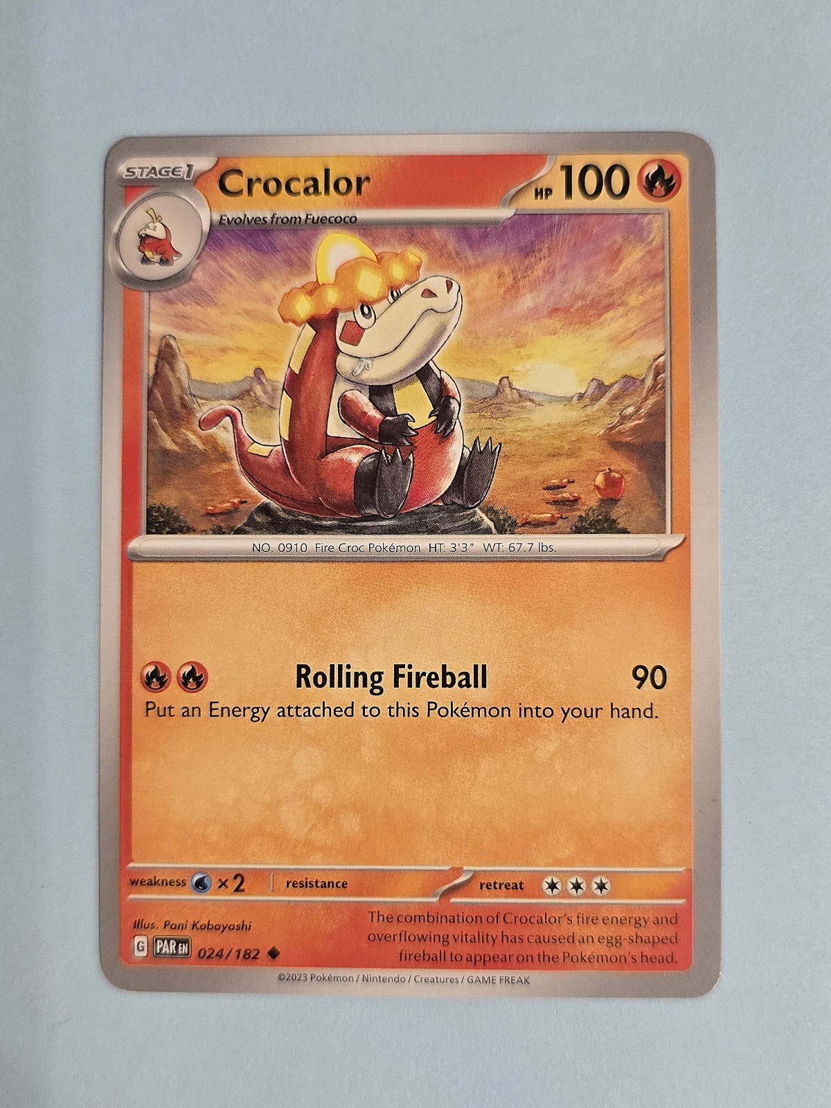 2023 Crocalor 24/182 - Paradox Rift - NM/MINT Pokémon TCG