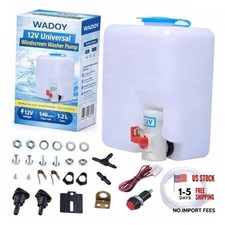 12V Universal Car Windshield Washer Pump System with Jet Button Switch 160186