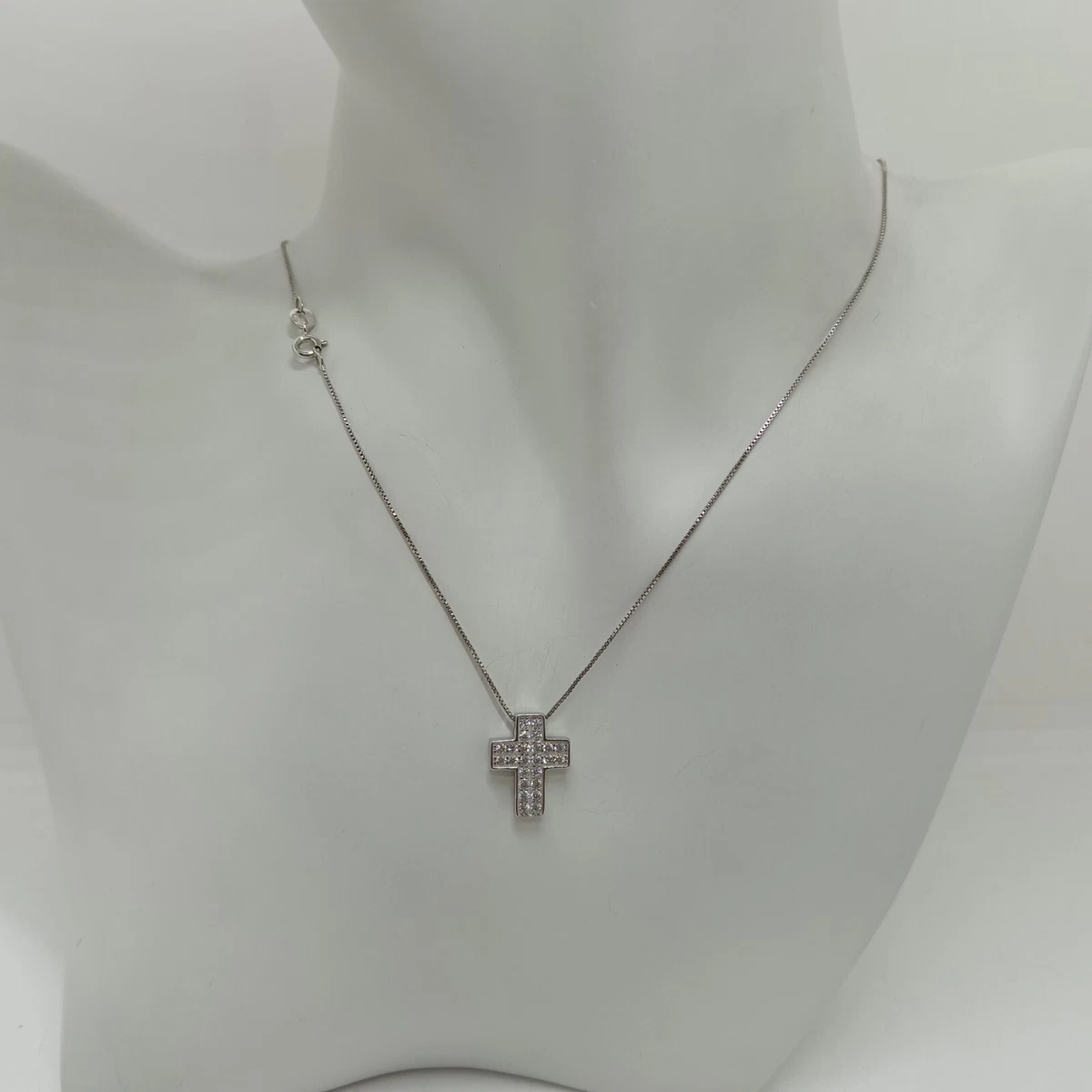 2024 nuova collana con ciondolo croce in argento 925 per donna delicata Sideway Moissane 4mm collana con ciondoli gioielli regalo di san valentino  36