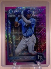 2022 Bowman Chrome Willy Vasquez #BCP-195 1st Bowman Pink Mojo Refractor /199