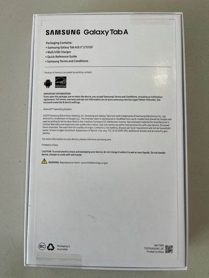 Samsung Galaxy Tab A 8" 8in 32GB Tablet Silver + Bonus 32 GB MicroSD Card Sealed - Image 3 of 4