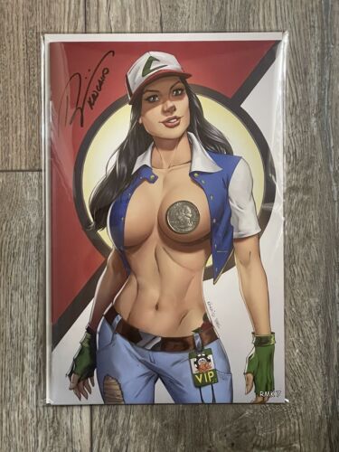 Con Artists #3 Kincaid Pokémon Trainer Ash Topless Cover AP RMK 7 Signed Kincaid - Picture 1 of 4